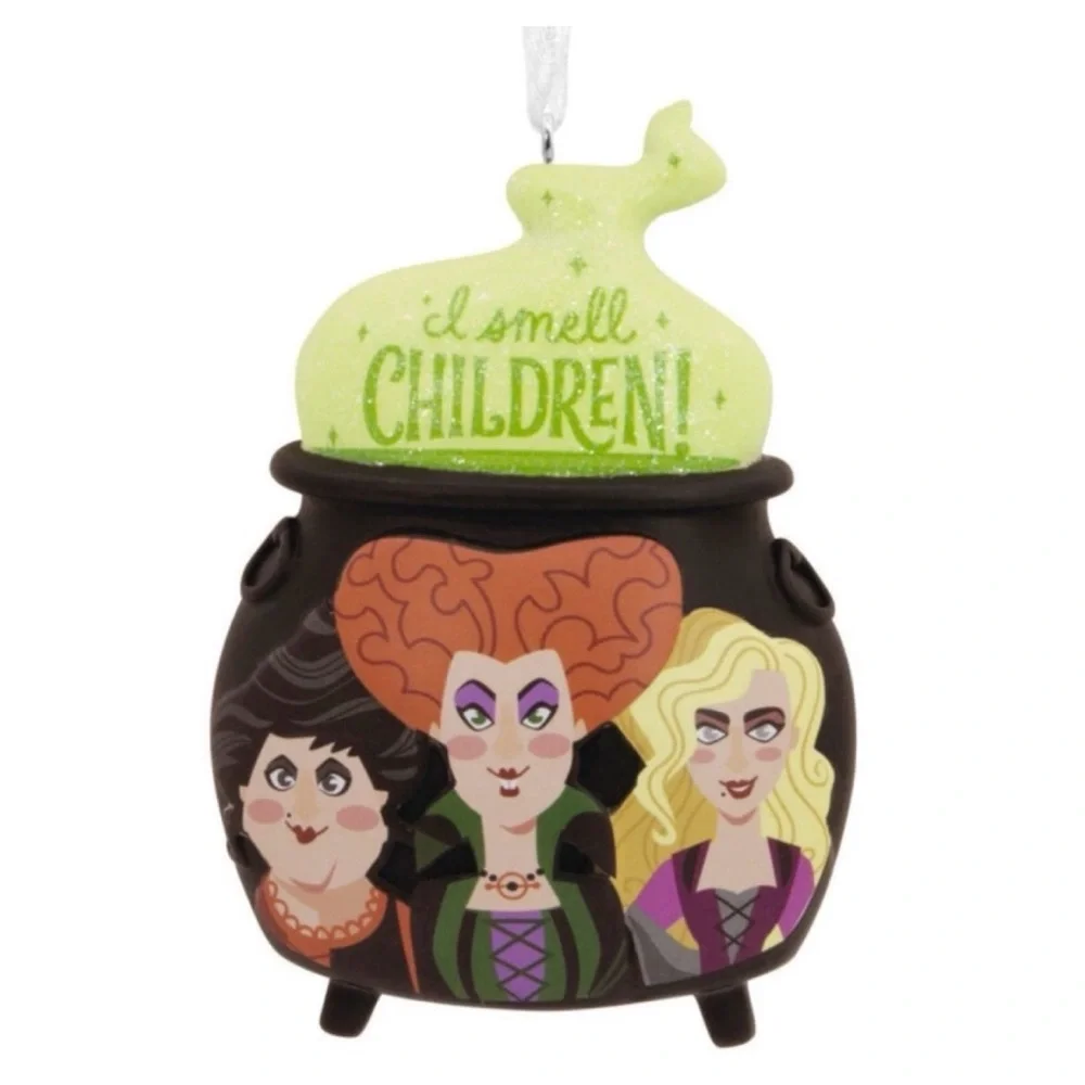 (NIB) HALLMARK • Disney Hocus Pocus Sanderson Sisters Cauldron Xmas Ornament - Picture 2 of 12
